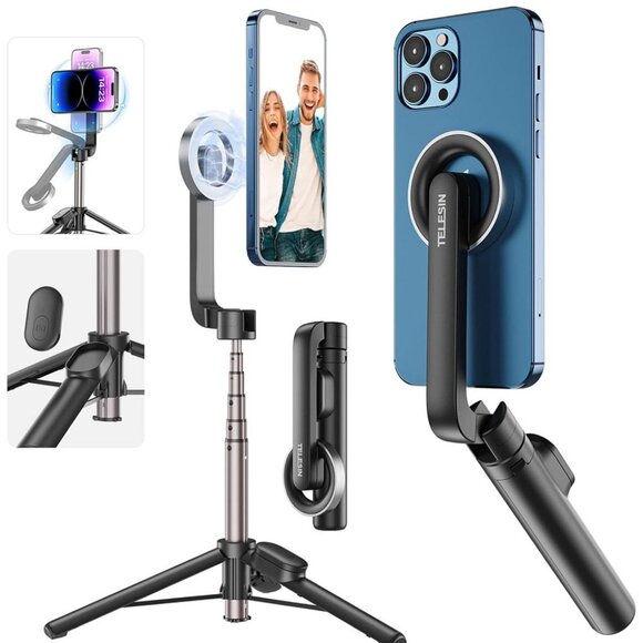TELESIN MagSafe Selfie Stick Monopod & Tripod with Remote iPhone & Smartphones - Picture 2 of 12